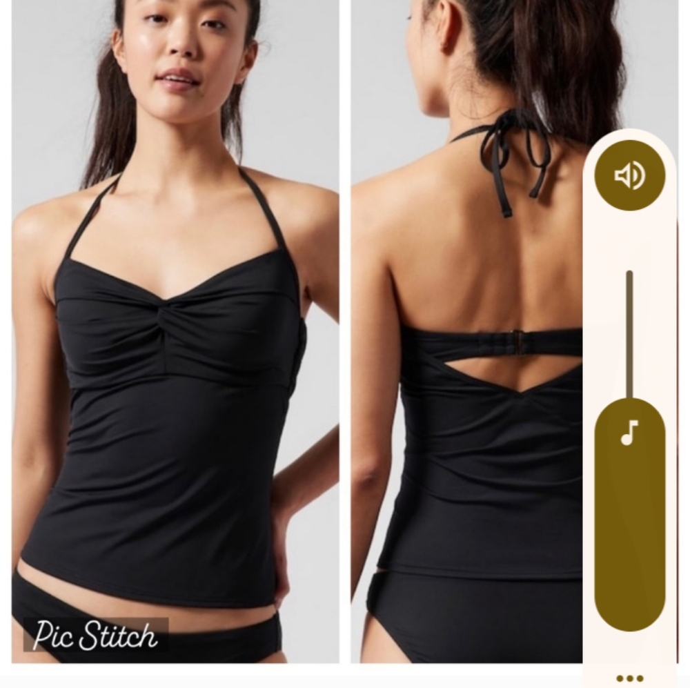 Athleta Black Hampton Bra Cup Tankini 34D/DD